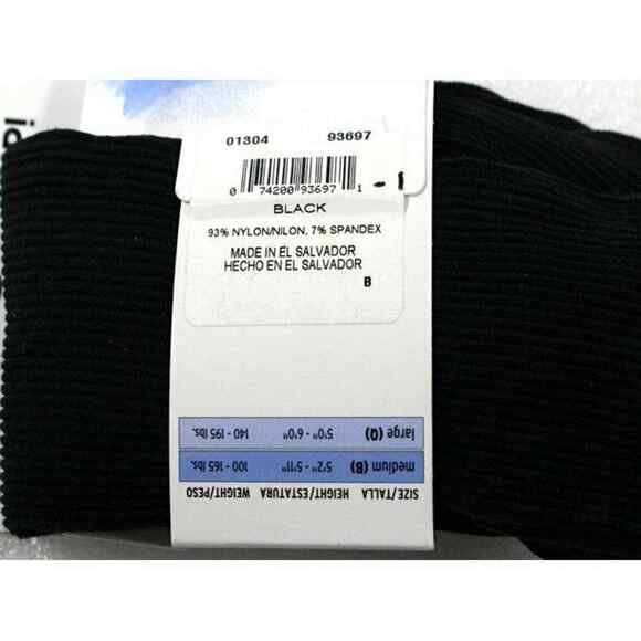 Leggs Fashion Tights Control Top Black Size M Lot of 3 - Picture 4 of 12